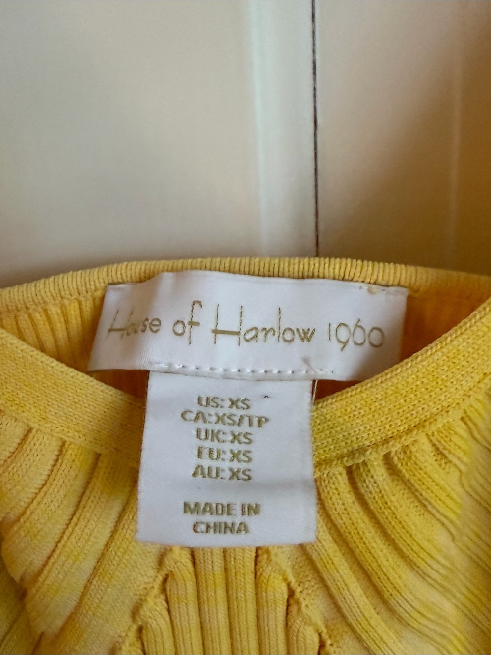 House of Harlow 1960 Yellow Ribbed Maxi Dress - Picture 4 of 4